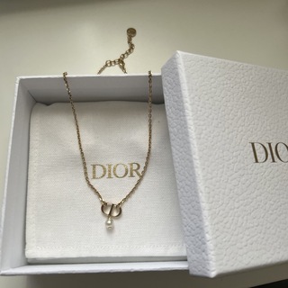ディオール(Dior)のDIOR パール　ネックレス　PETIT CD ネックレス　ディオール(ネックレス)
