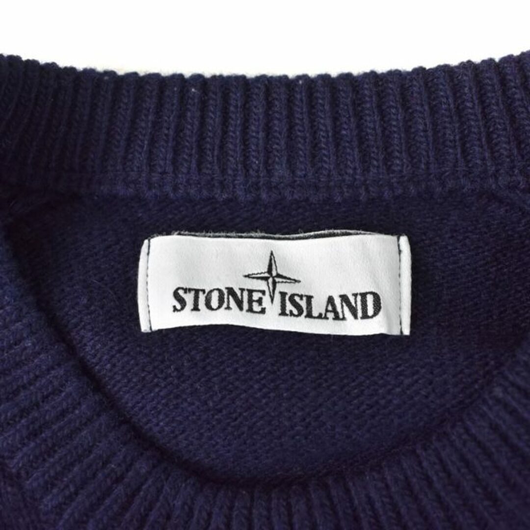 STONE ISLAND(ストーンアイランド)のストーンアイランド ニット セーター 長袖 クルーネック M 紺 ネイビー メンズのトップス(ニット/セーター)の商品写真