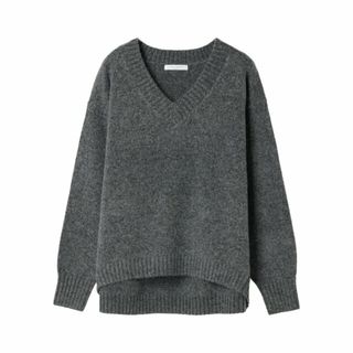 グリーンパークス(green parks)の【チャコールグレー】MixカラーVネックニットプルオーバー 23AW(ニット/セーター)