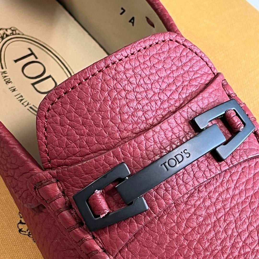 ★新品★【TOD’Sトッズ】ローファー　レッド　サイズ7　シューズ本革その他箱あり