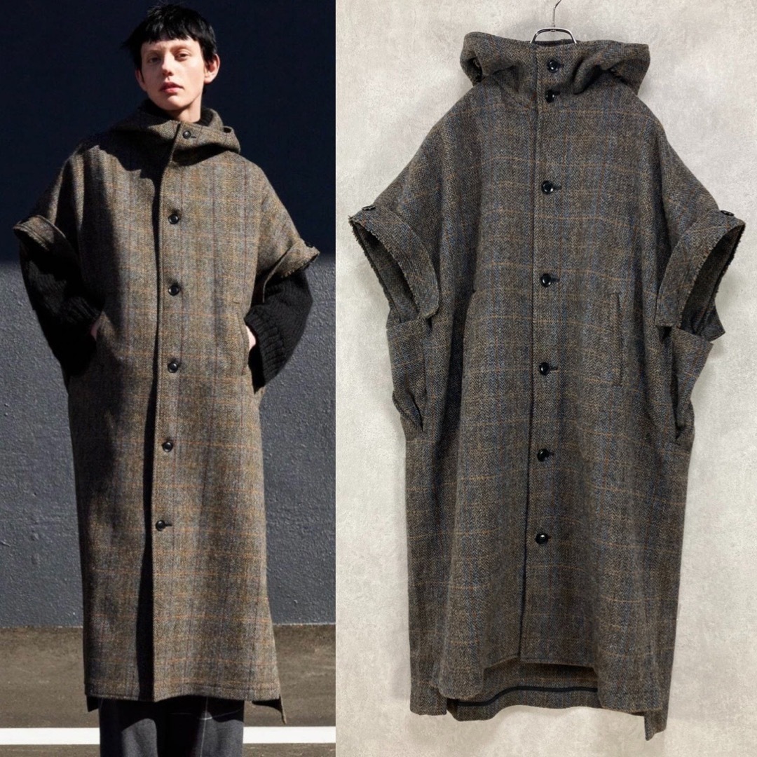 Y's(ワイズ)のY's WOOL FRENCH SLEEVE HOODED DRESS 1 レディースのワンピース(その他)の商品写真