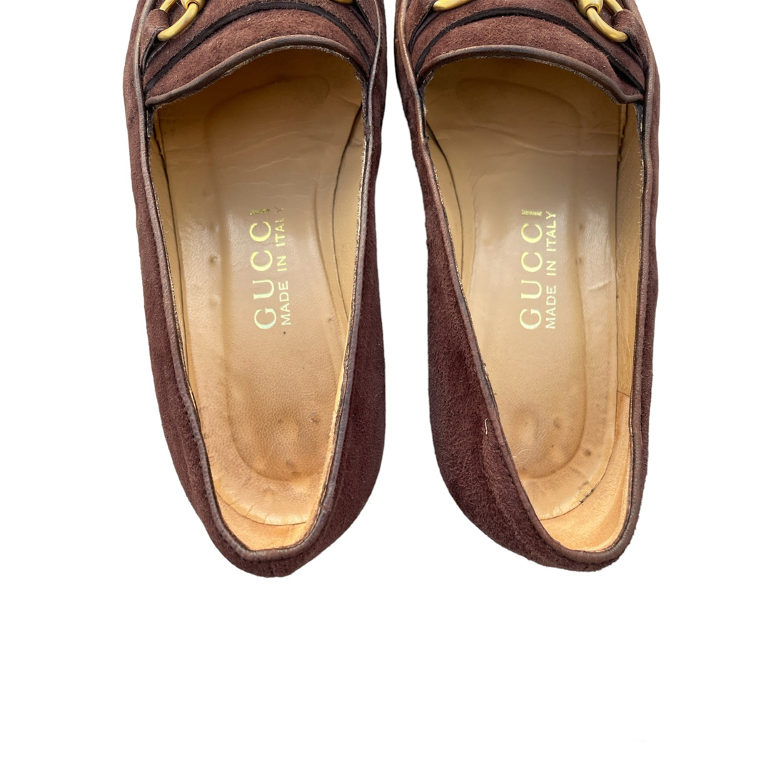 Gucci(グッチ)のGUCCI ローファー　スエードブラウン レディースの靴/シューズ(ローファー/革靴)の商品写真