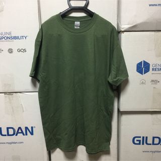 ギルタン(GILDAN)のGILDANギルダン☆半袖無地Tシャツ☆ポケット無し☆ミリタリーグリーン★L(Tシャツ/カットソー(半袖/袖なし))