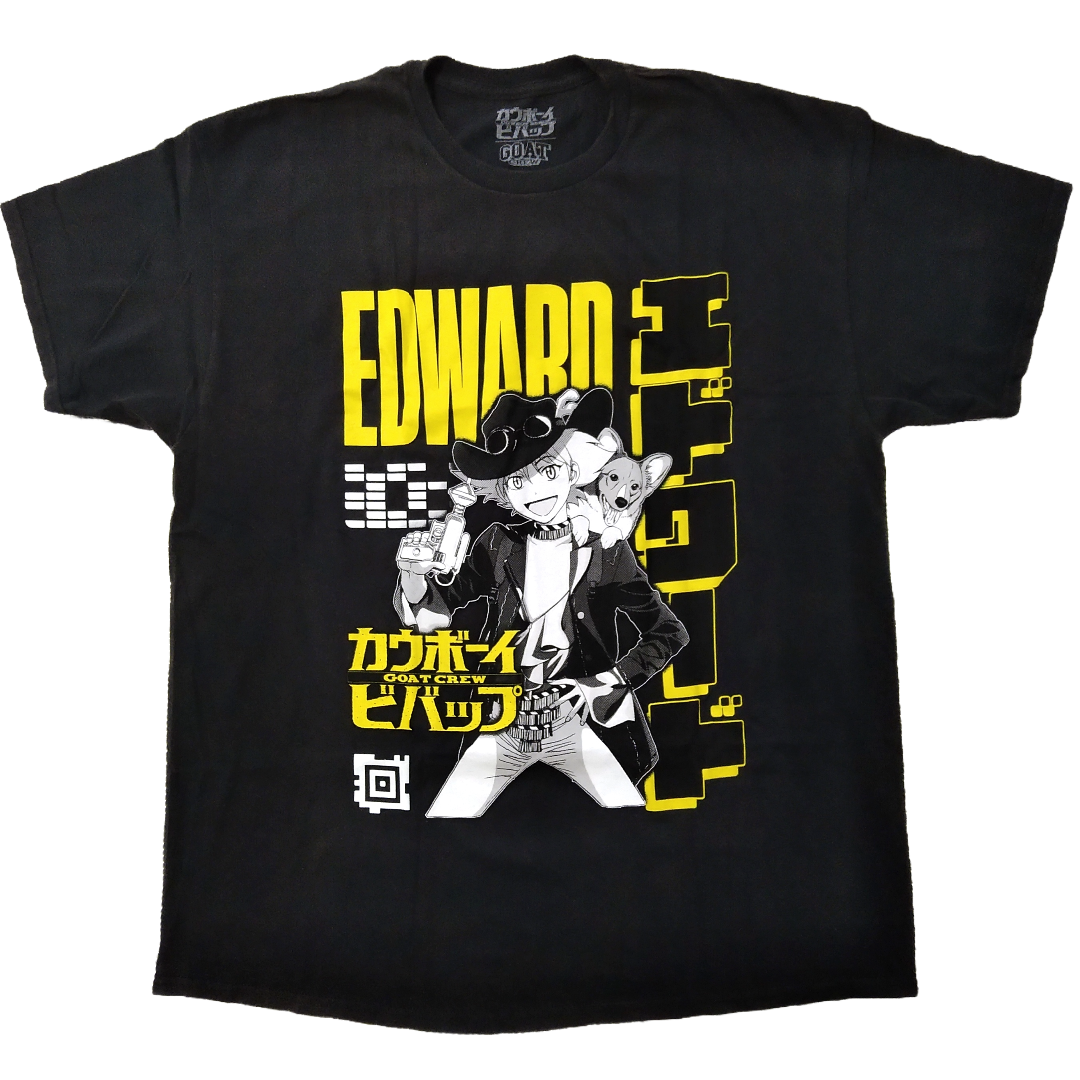 カウボーイビバップ　ヴィンテージ加工Tシャツ　Lサイズ　エド　アニメTシャツ *