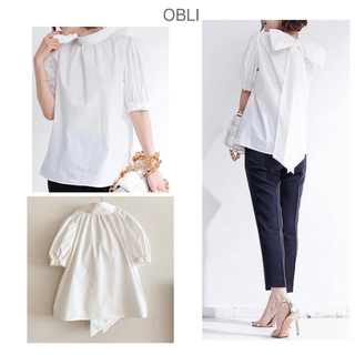 オブリ(OBLI)のOBLI  オブリ　バックリボンブラウス(シャツ/ブラウス(半袖/袖なし))