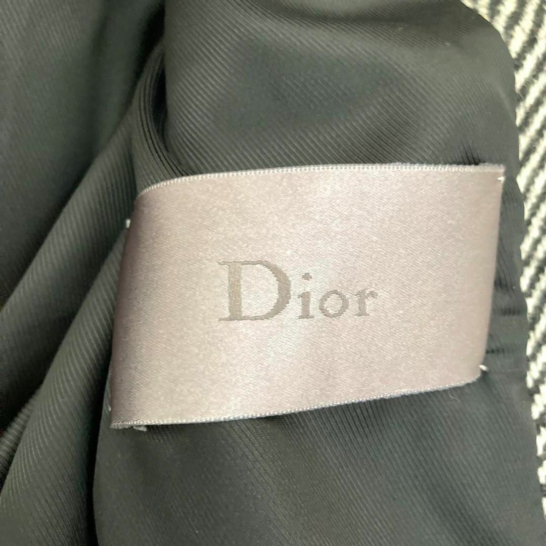 DIOR HOMME(ディオールオム)のディオールオム　ウール混チェスターコート　ジャケット　ツイード　千鳥柄　メンズ メンズのジャケット/アウター(チェスターコート)の商品写真