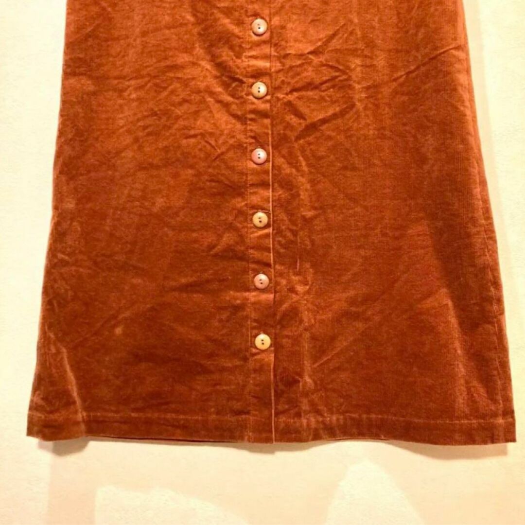 【SHAINA MOTE】　ロングスカート　コーディロイ　ブラウン　アメリカ製 レディースのスカート(ロングスカート)の商品写真