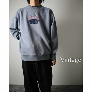 アートヴィンテージ(ART VINTAGE)の【vintage】ワッペン 刺繍 デザイン 裏起毛 スウェット トレーナー XL(スウェット)