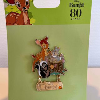 ディズニー(Disney)のディズニー バンビ 80周年 ピンバッジ【新品未使用⠀】 ピンブローチ とんすけ(バッジ/ピンバッジ)