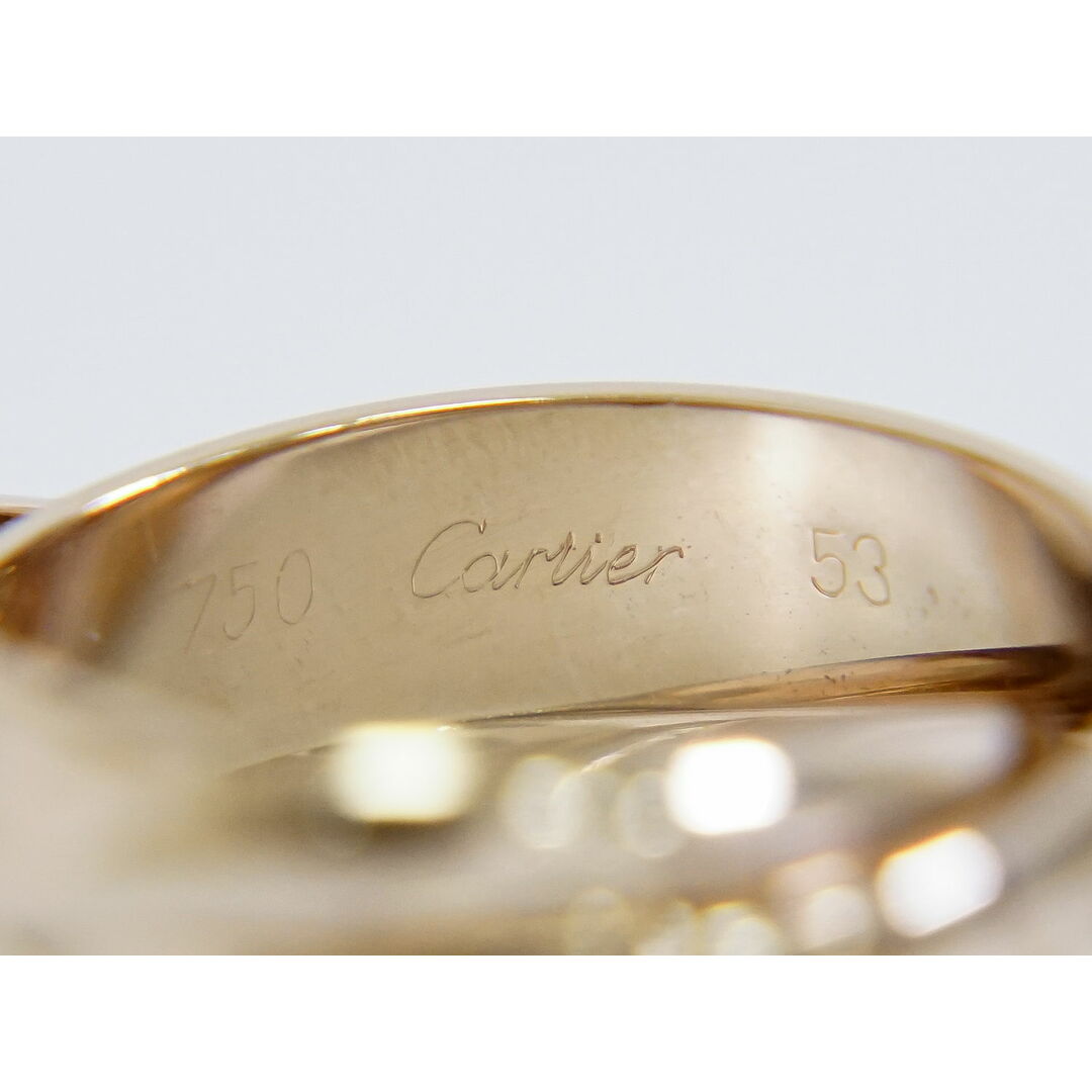 Cartier(カルティエ)の本物 カルティエ Cartier トリニティ OR AMOUR ET TRINITY 3連 750 SG リング 指輪 53 13号 シャンパンゴールド Trinity アクセサリー ジュエリー 中古 レディースのアクセサリー(リング(指輪))の商品写真