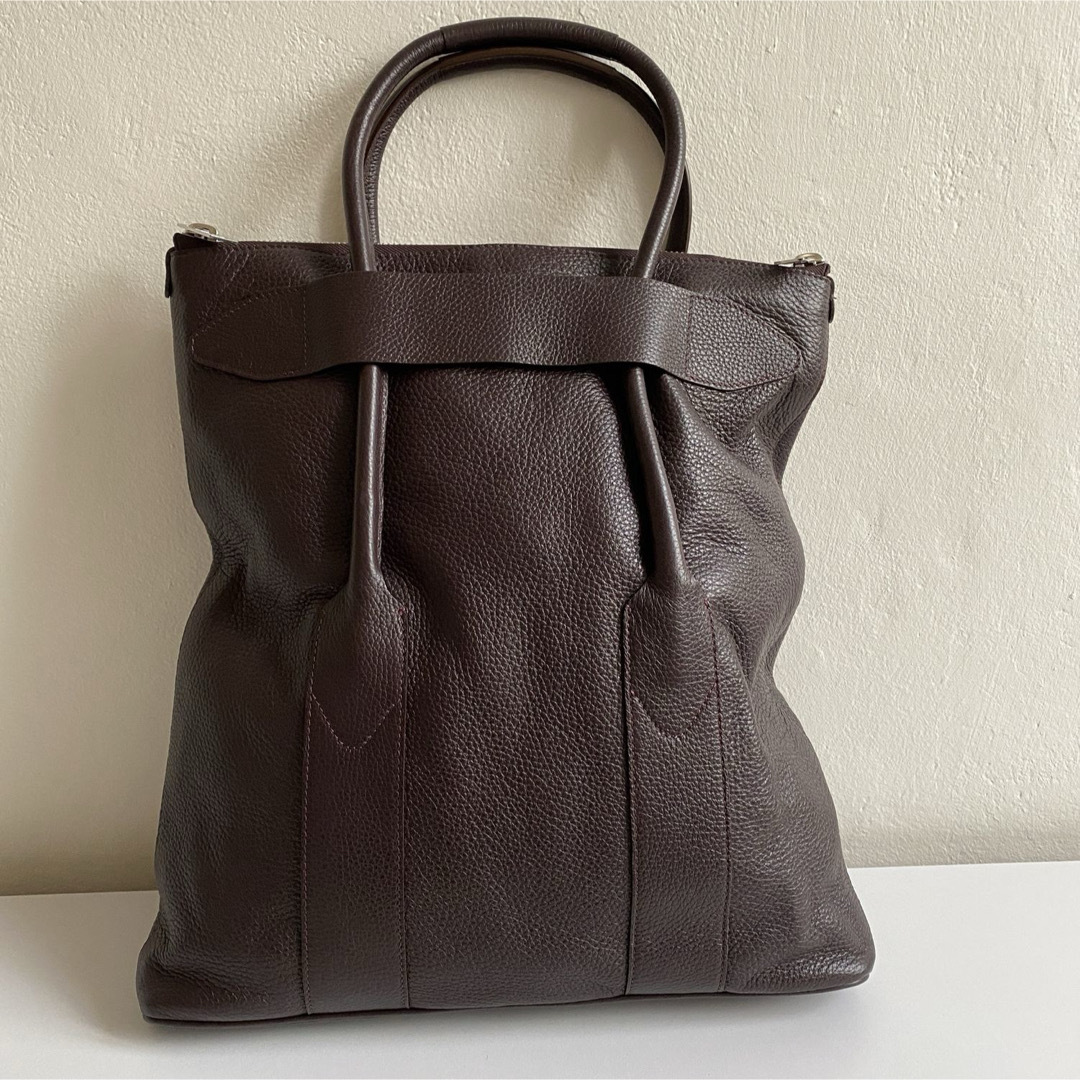 Maison Martin Margiela(マルタンマルジェラ)のMaisonMargila/カーフスキン/トートバック/ダークブラウン メンズのバッグ(トートバッグ)の商品写真