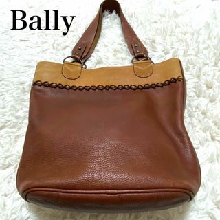 未使用 BALLY バリー トートバッグ キャンバス レザー ブラウン 総柄