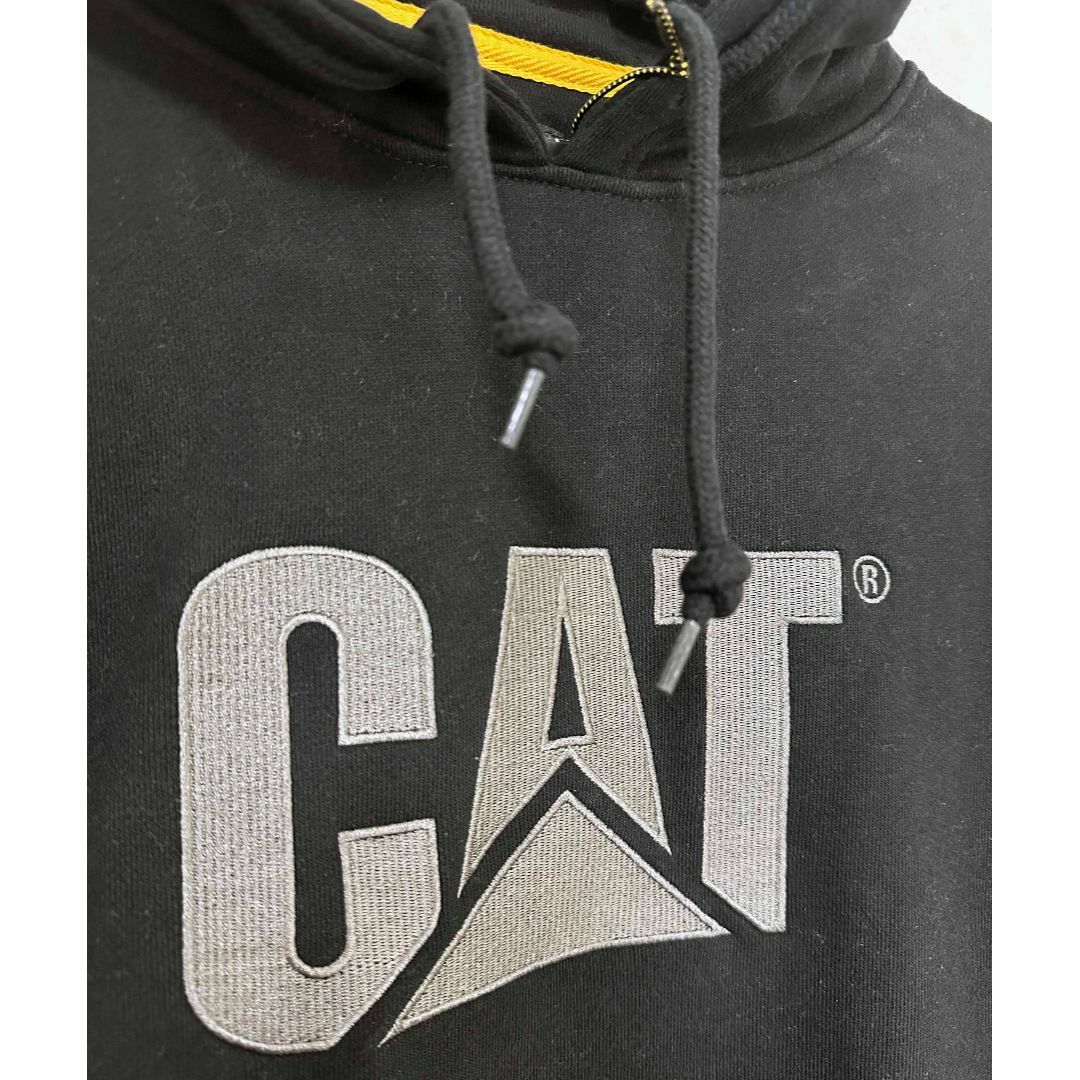 新品 XL ★ CAT キャタピラー メンズ 裏起毛 パーカー ロゴ ブラック