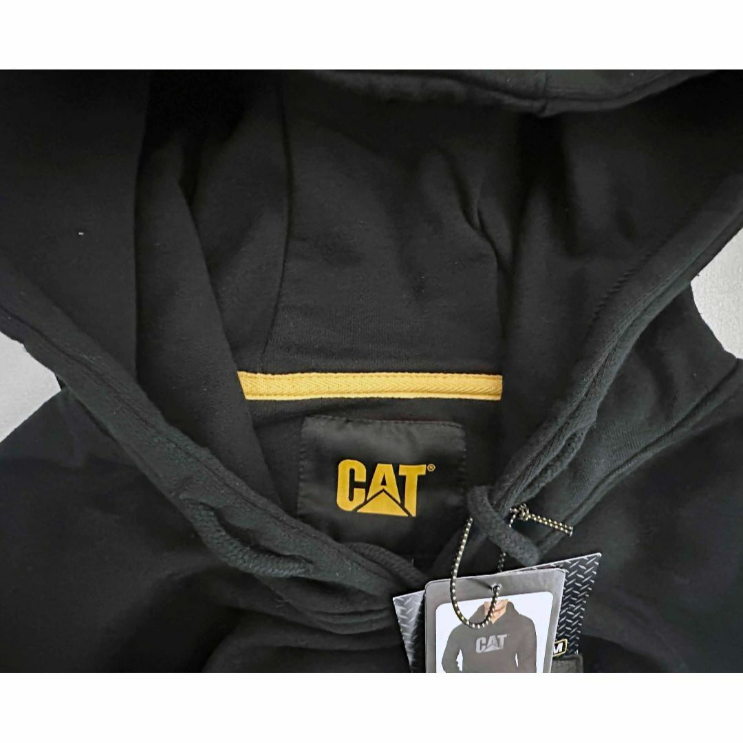 コストコ(コストコ)の新品 XL ★ CAT キャタピラー メンズ 裏起毛 パーカー ロゴ ブラック メンズのトップス(パーカー)の商品写真