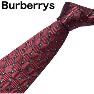 バーバリー(BURBERRY)の美品　Burberrys ネクタイ　光沢　肉厚　ジャガード　アーガイル　ひし形(ネクタイ)