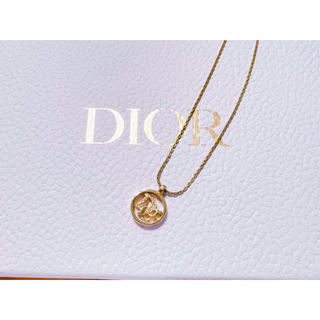（新品仕上げ済）クリスチャン ディオール Christian Dior Oui ダイヤ ネックレス ペンダント K18 YG × ダイヤ JOUI95007 保証書 8904