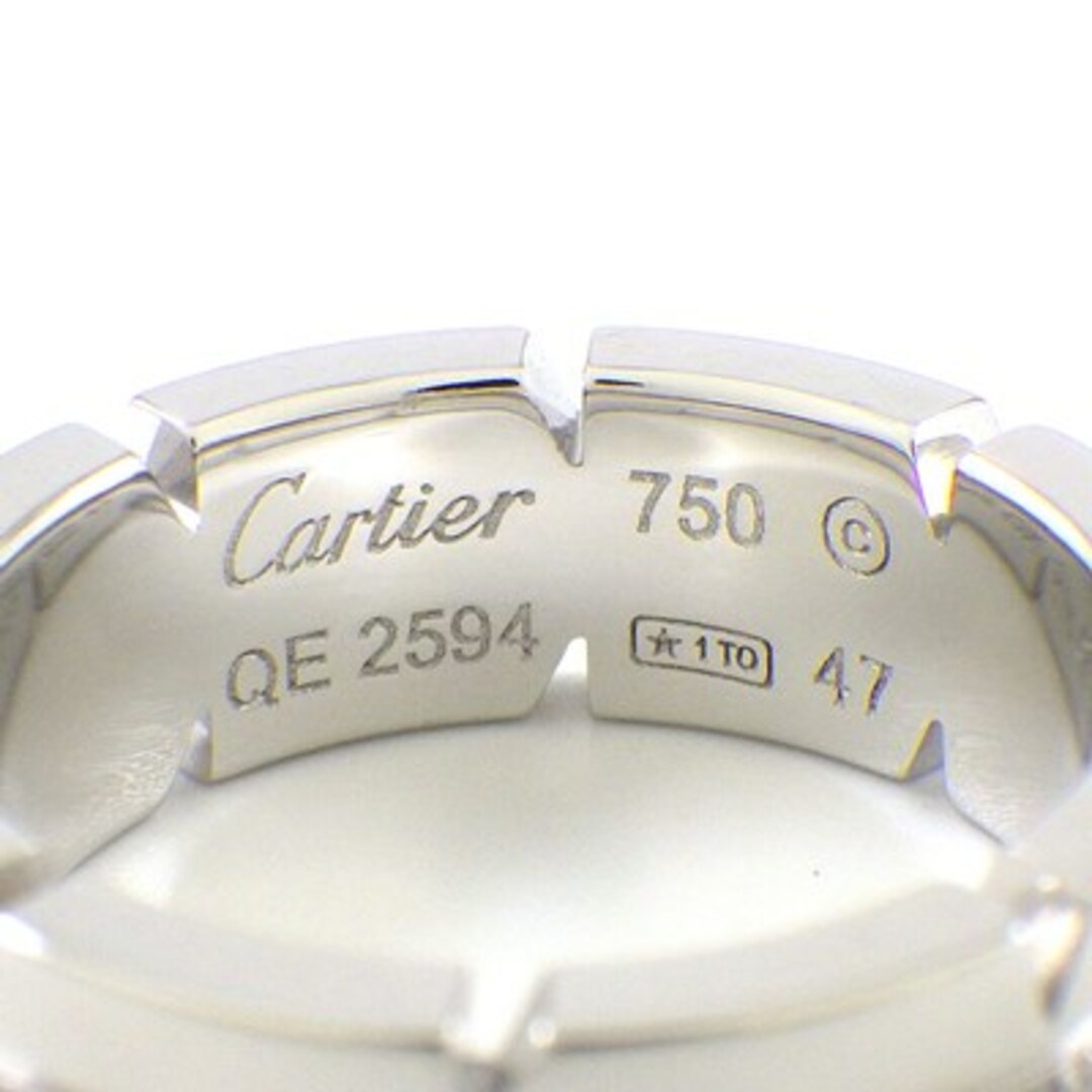 Cartier(カルティエ)のカルティエ Cartier リング タンク フランセーズ ダイヤモンド K18WG 7号 / #47 【中古】 レディースのアクセサリー(リング(指輪))の商品写真