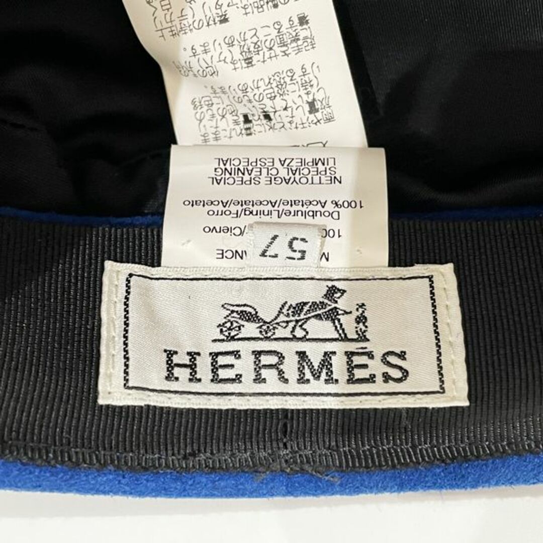 Hermes(エルメス)のHERMES ハット マリンキャップ スウェード サイズ57 ブルー ハット レディースの帽子(ハット)の商品写真