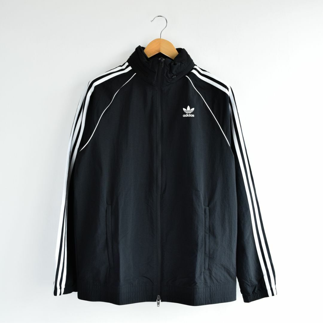 ブラックサイズ新品 adidas アディダス 定価1万2100円 ナイロン ジャケット　L