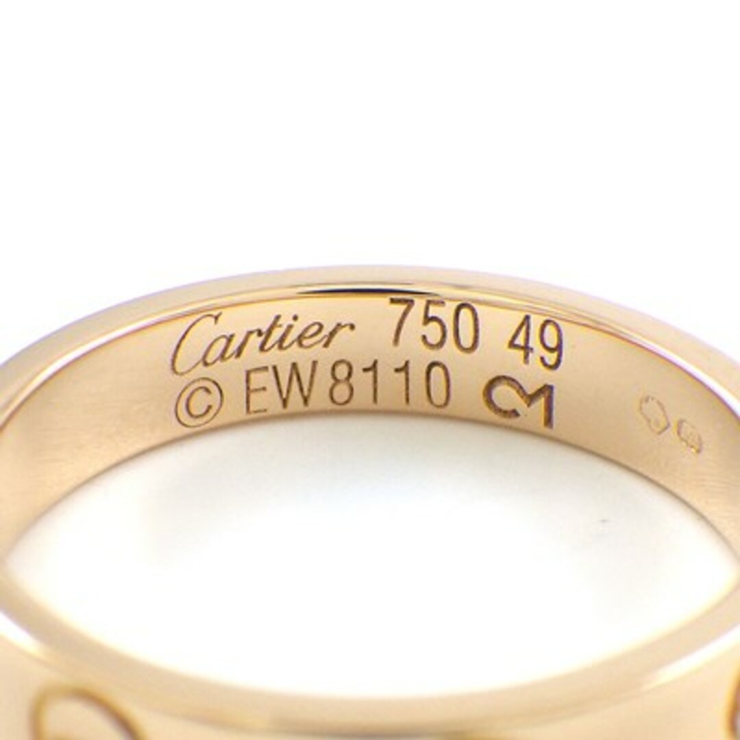 参考定価189200円カルティエ Cartier リング ラブ ウェディング バンド B4085200 ミニ K18PG 9号 / #49