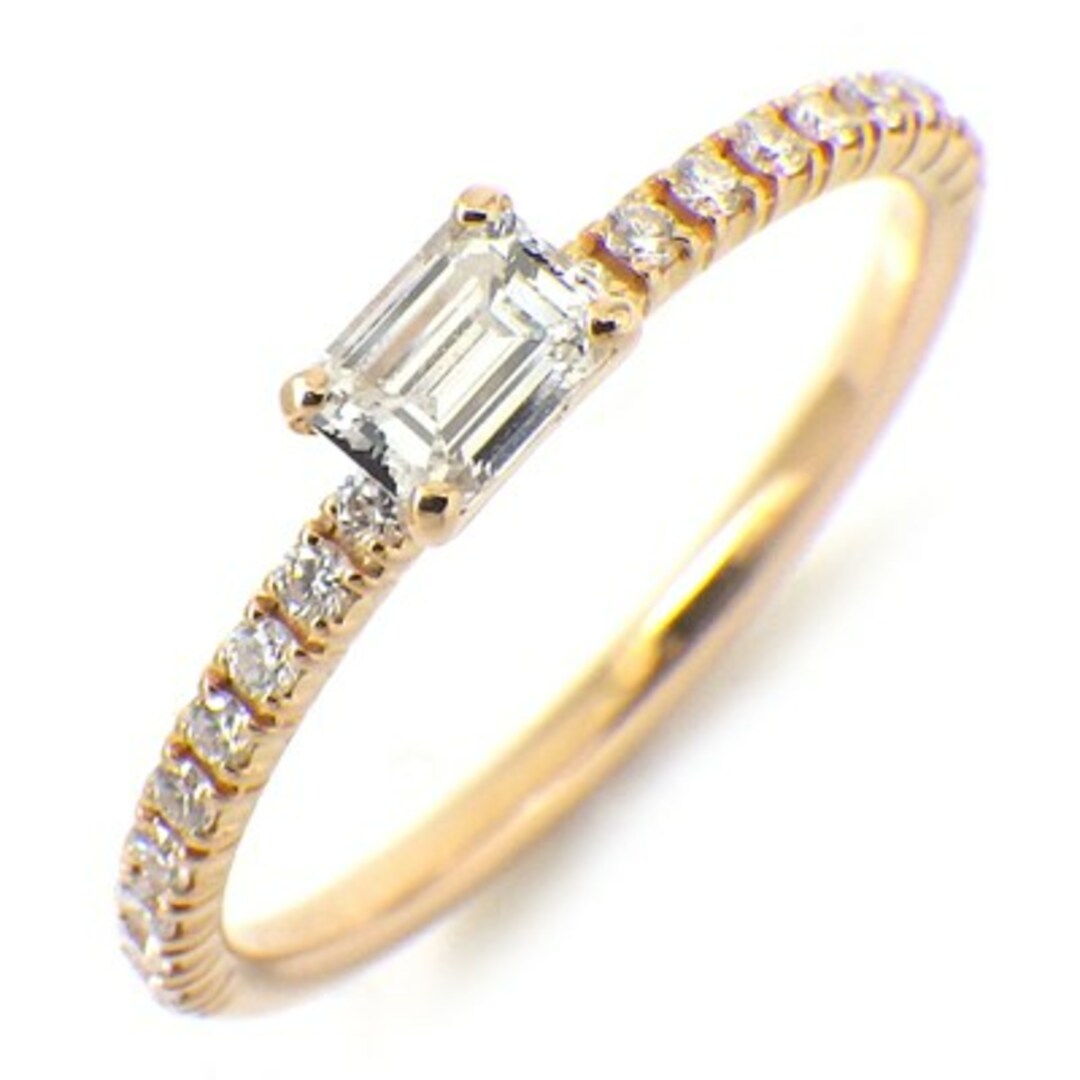 Cartier(カルティエ)のカルティエ Cartier リング エタンセル ドゥ B4216747 1ポイント エメラルドカット ダイヤモンド 0.18ct 22ポイント ハーフ エタニティ サークル ラウンドカット ダイヤモンド 計0.10ct K18PG 7号 / #47 【中古】 レディースのアクセサリー(リング(指輪))の商品写真