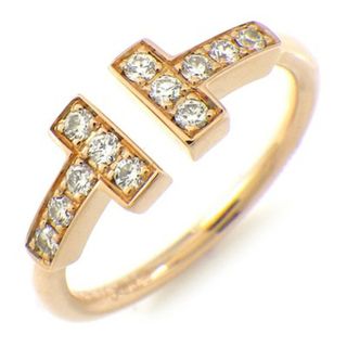 ティファニー(Tiffany & Co.)のティファニー Tiffany & Co. リング Tワイヤー 60147315 ダイヤモンド 計0.13ct K18PG 6.5号 【中古】(リング(指輪))