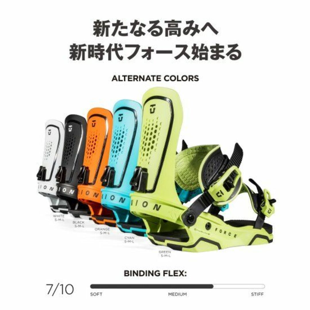 UNIONユニオン2024【FORCE】BALCK黒 M(25-28cm) スポーツ/アウトドアのスノーボード(バインディング)の商品写真