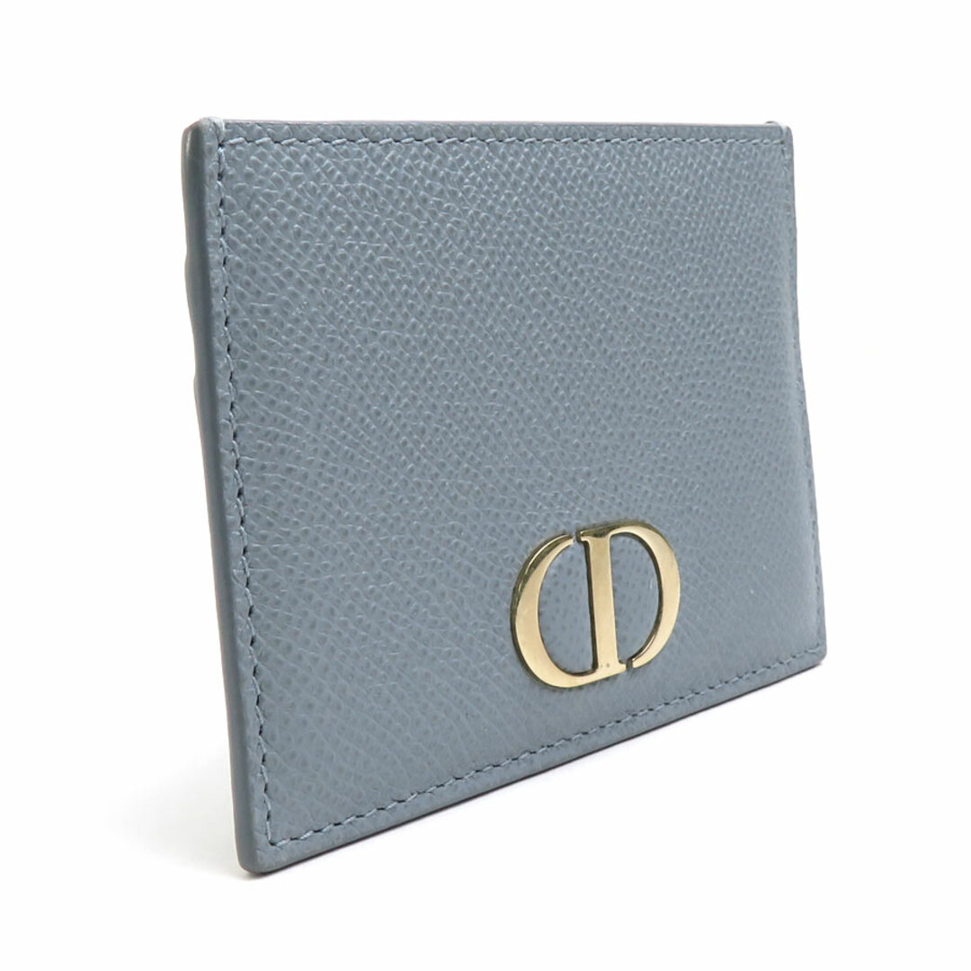 クリスチャンディオール Christian Dior カードケース パスケース レザー ブルー系グレー レディース 送料無料【中古】 55546g