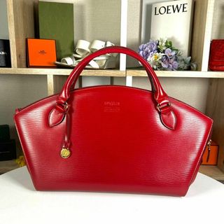 ゴールドファイル♡ボルドーのハンドバッグ 美品-
