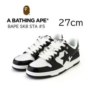 アベイシングエイプ(A BATHING APE)の【新品】27㎝　BAPE SK8 STA #5  ホワイト/ブラック(スニーカー)