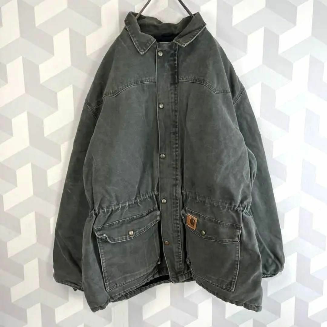 【USA製 カーハート】XLダックカバーオールジャケット カーキCarhartt