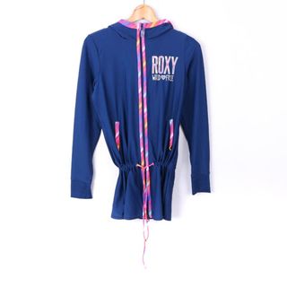 ロキシー(Roxy)のロキシー 長袖パーカー ラッシュガード ジップアップ ロング丈 レディース Sサイズ ネイビー ROXY(パーカー)