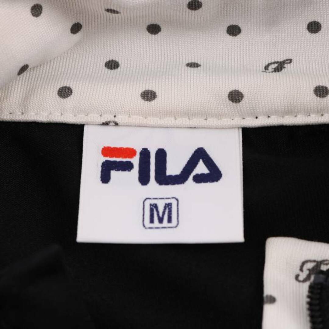 FILA(フィラ)のフィラ 長袖ポロシャツ アームカバー ハーフジップ ゴルフウエア レディース Mサイズ ブラック FILA レディースのトップス(ポロシャツ)の商品写真