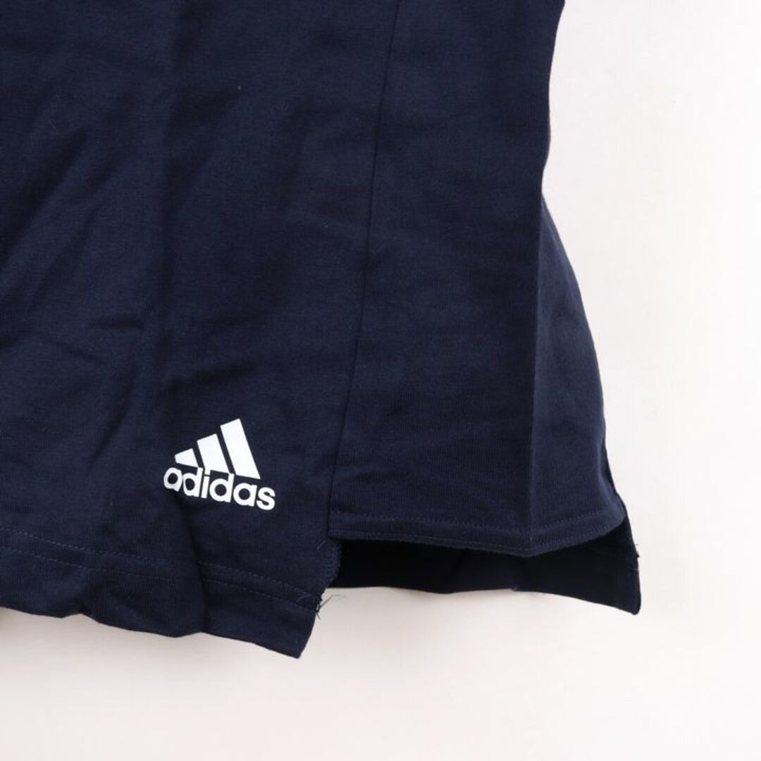 adidas(アディダス)のアディダス 半袖Tシャツ インナーシャツ スポーツウエア― 3ライン 胸プリント 紺 綿100% メンズ Lサイズ ネイビー adidas メンズのトップス(Tシャツ/カットソー(半袖/袖なし))の商品写真