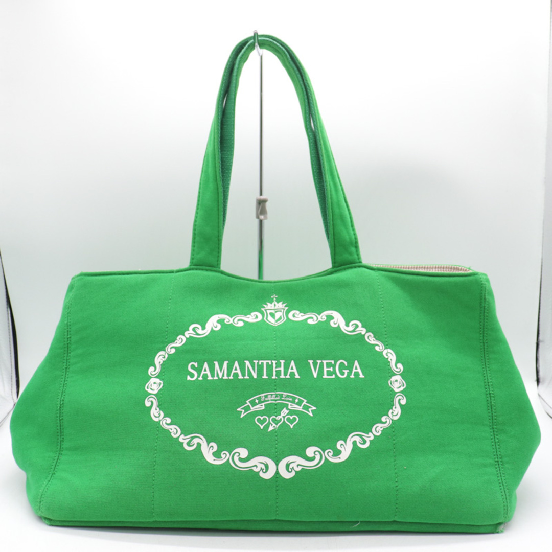 Samantha Vega(サマンサベガ)のサマンサベガ トートバッグ ロゴ ショルダーバッグ 肩掛け 大容量 ブランド 鞄 レディース グリーン Samantha Vega レディースのバッグ(トートバッグ)の商品写真
