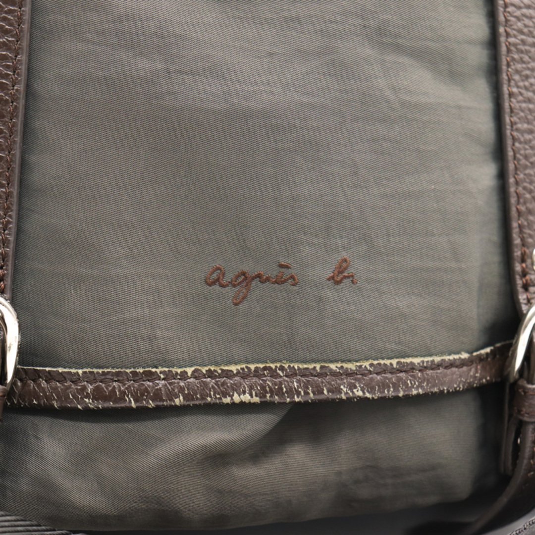 agnes b.(アニエスベー)のアニエスベー ショルダーバッグ トートバッグ 2way ナイロン/レザー 斜め掛け ブランド 鞄 レディース グレー agnes b. レディースのバッグ(ショルダーバッグ)の商品写真