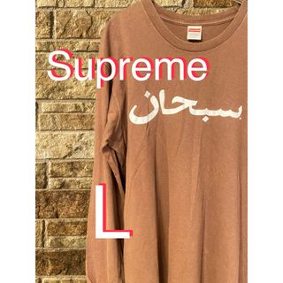 supreme レア　柄ロンT  ロングTシャツ　長袖　ブラウン