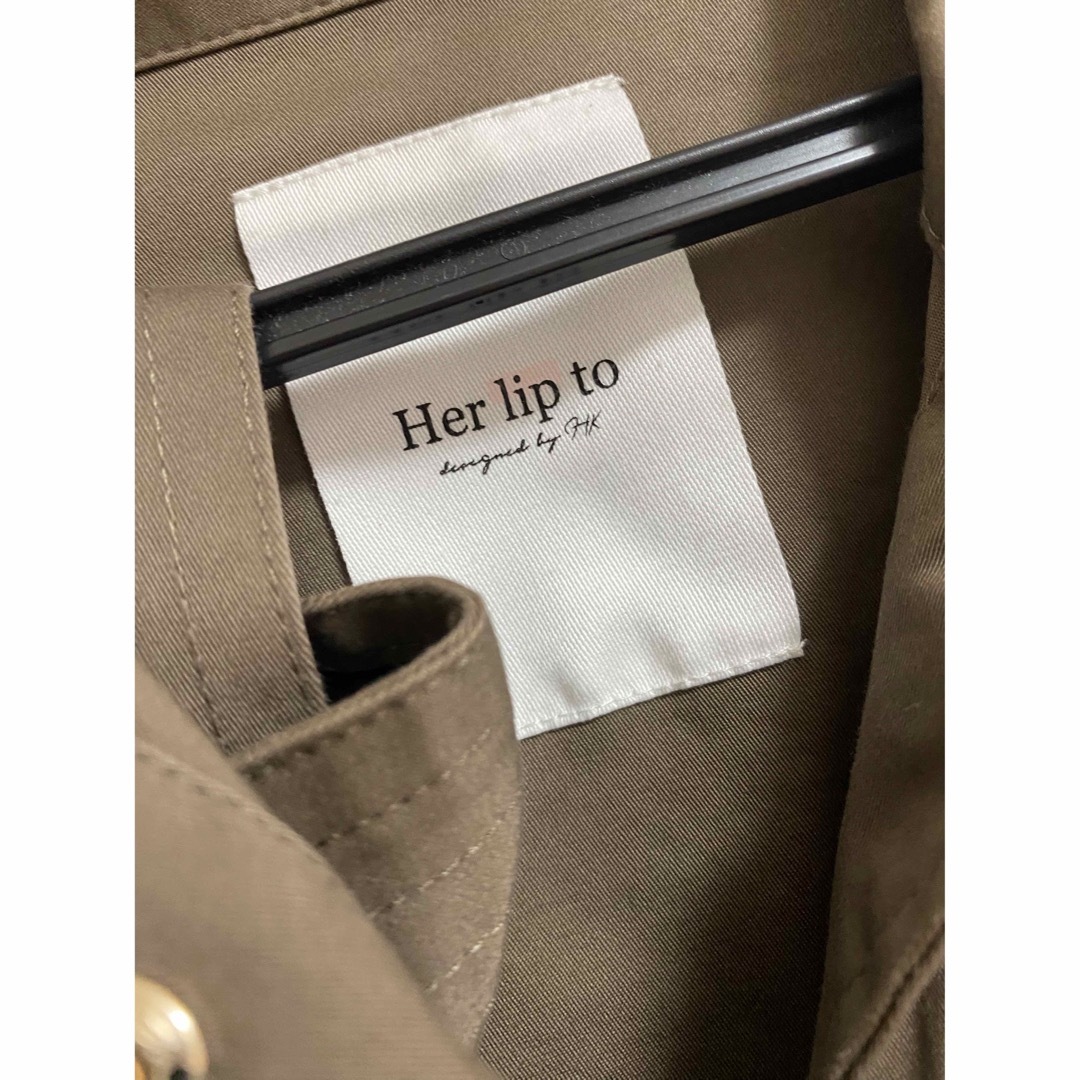 Her lip to(ハーリップトゥ)のHK様　　　 Belted Cotton-Twill Long Jacket レディースのジャケット/アウター(ミリタリージャケット)の商品写真