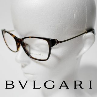 ブルガリ(BVLGARI)の新品 ブルガリ イタリア製 二重チャーム 54□17-140 フレームべっ甲風(サングラス/メガネ)