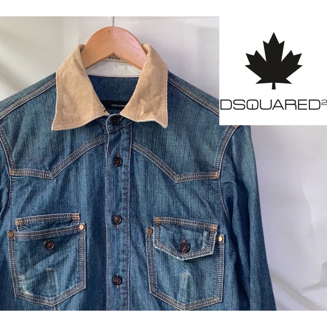 メンズDsquared2 CORDYUROY DENIM SHIRT