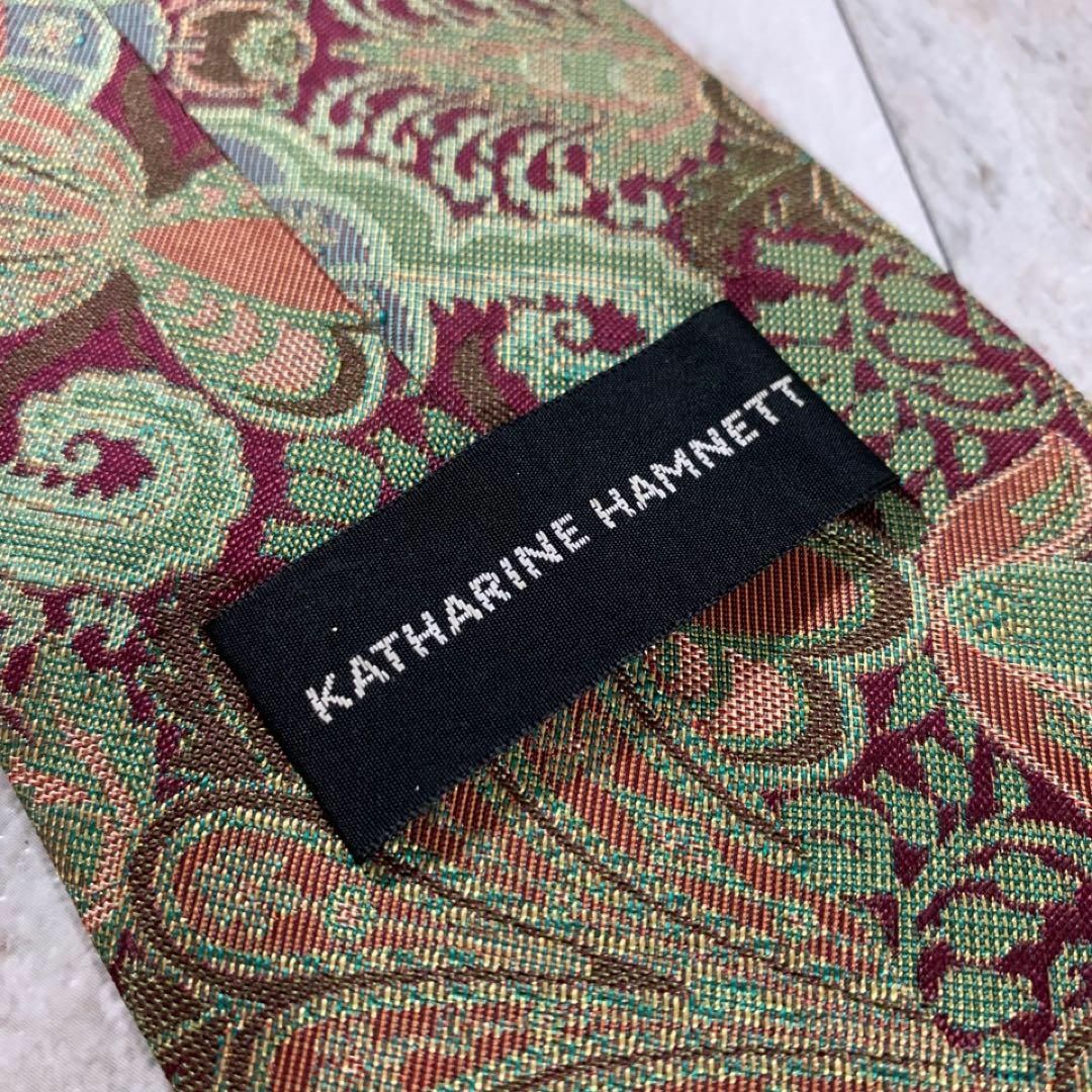 KATHARINE HAMNETT(キャサリンハムネット)のキャサリンハムネット ブランド ネクタイ ボタニカル 総柄 和柄 シルク メンズのファッション小物(ネクタイ)の商品写真