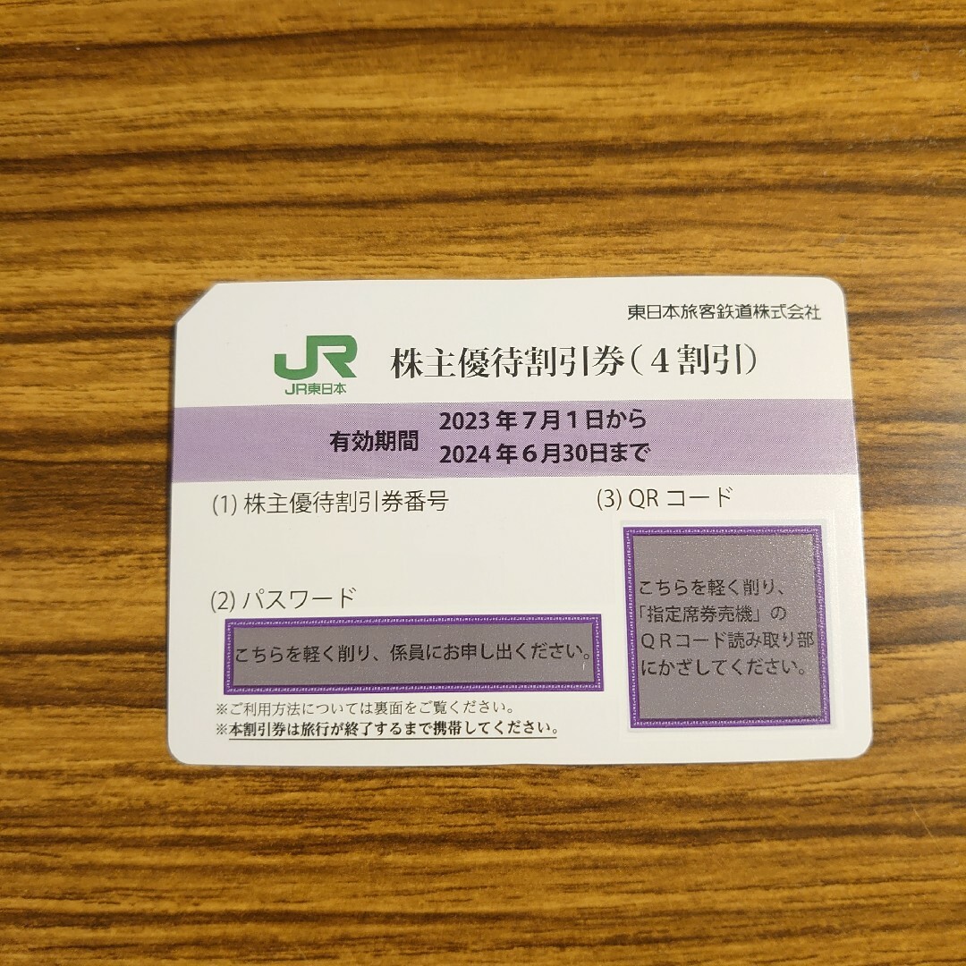 【匿名配送】東日本旅客鉄道　株主優待割引券　40枚 チケットの乗車券/交通券(鉄道乗車券)の商品写真