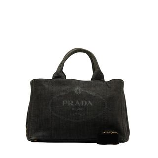 PRADA プラダ カナパ キャンパス生地 黒 2WAY ハンドバッグ 定番品