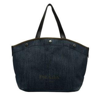 プラダ(PRADA)のプラダ ロゴプリント デニム ハンドバッグ ショルダーバッグ キャンバス レディース PRADA 【1-0123800】(トートバッグ)