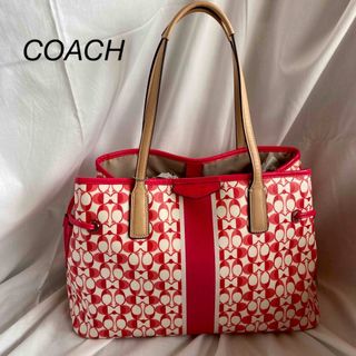 コーチ(COACH)のCOACH コーチ ピンク シグネチャートートバッグ(トートバッグ)