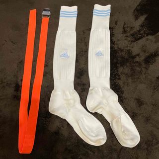 adidasサッカー靴下＆オレンジベルトセット(その他)