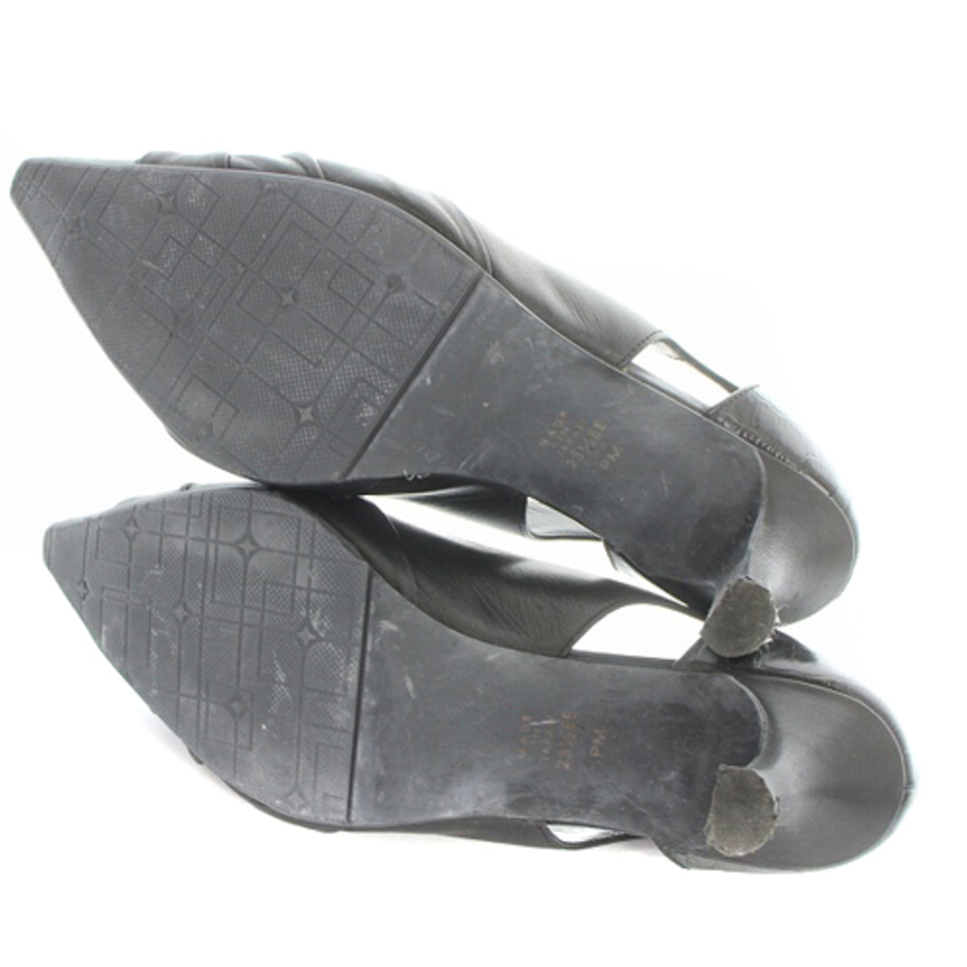 DIANA(ダイアナ)のダイアナ パンプス 型押し ポインテッドトゥ ハイヒール 23.5cm 黒 レディースの靴/シューズ(ハイヒール/パンプス)の商品写真
