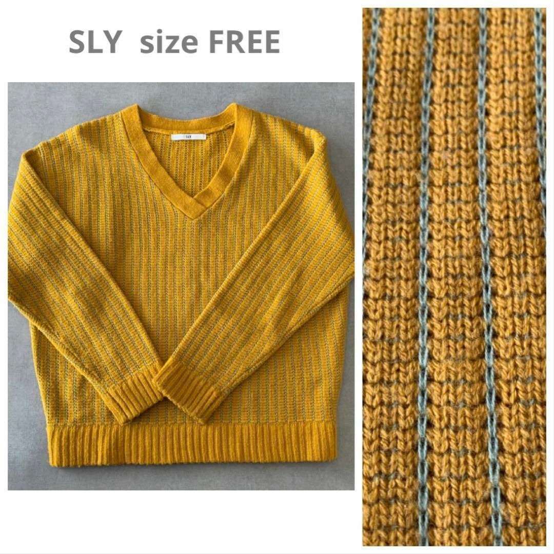 SLY(スライ)の古着★SLY イエローニット セーター スライ レディースのトップス(ニット/セーター)の商品写真