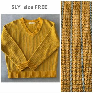 スライ(SLY)の古着★SLY イエローニット セーター スライ(ニット/セーター)