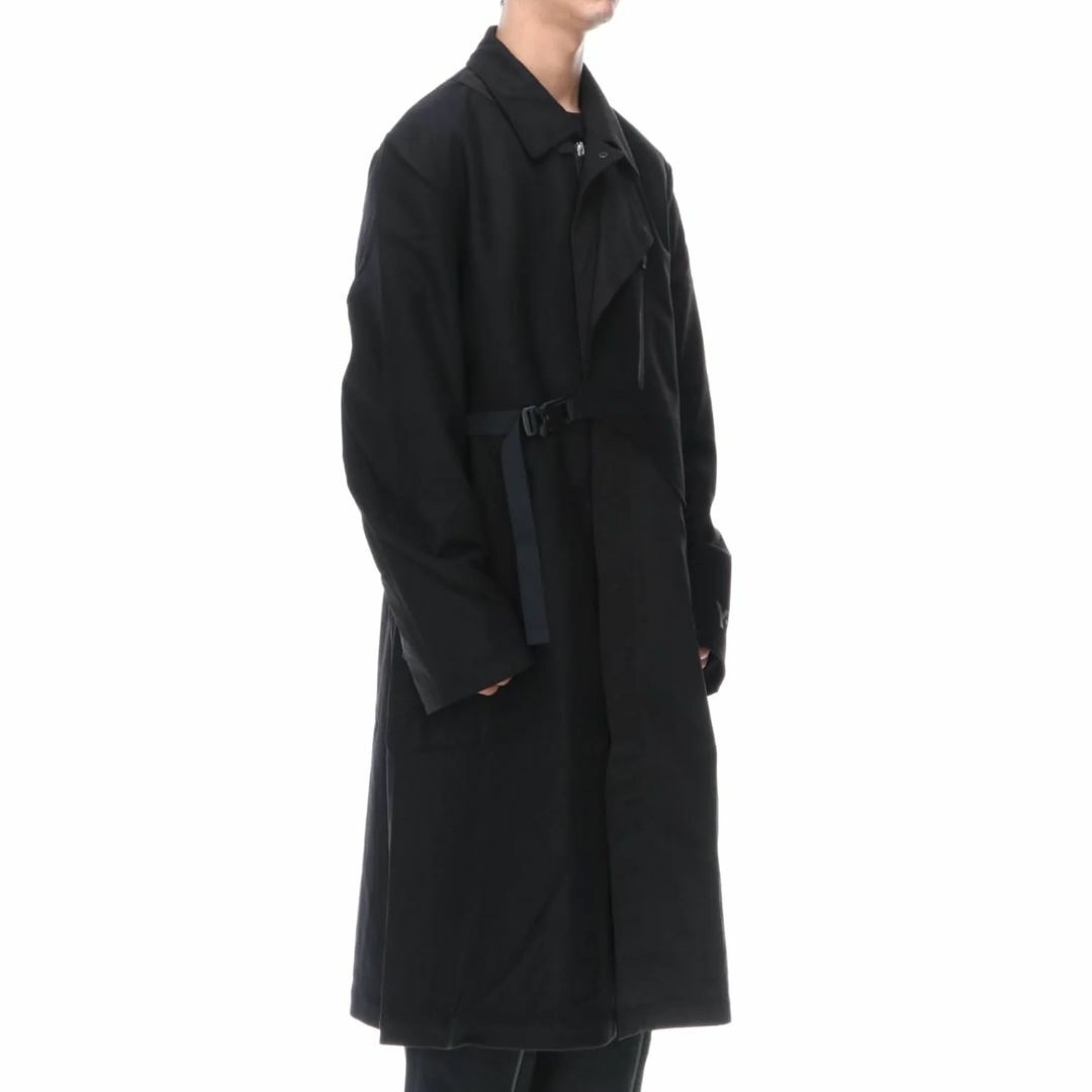 Yohji Yamamoto(ヨウジヤマモト)の中古美品Y-3異素材切替変形トレンチコートXS メンズのジャケット/アウター(トレンチコート)の商品写真